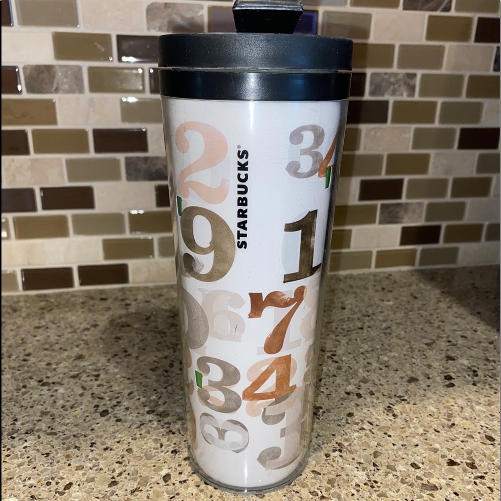 2011 Starbucks Numbers Travel Tumbler 16 oz